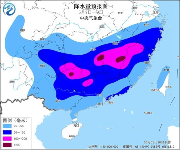 中东部迎大范围降雨 南方明日进入核心降雨时段部分地区伴强对流