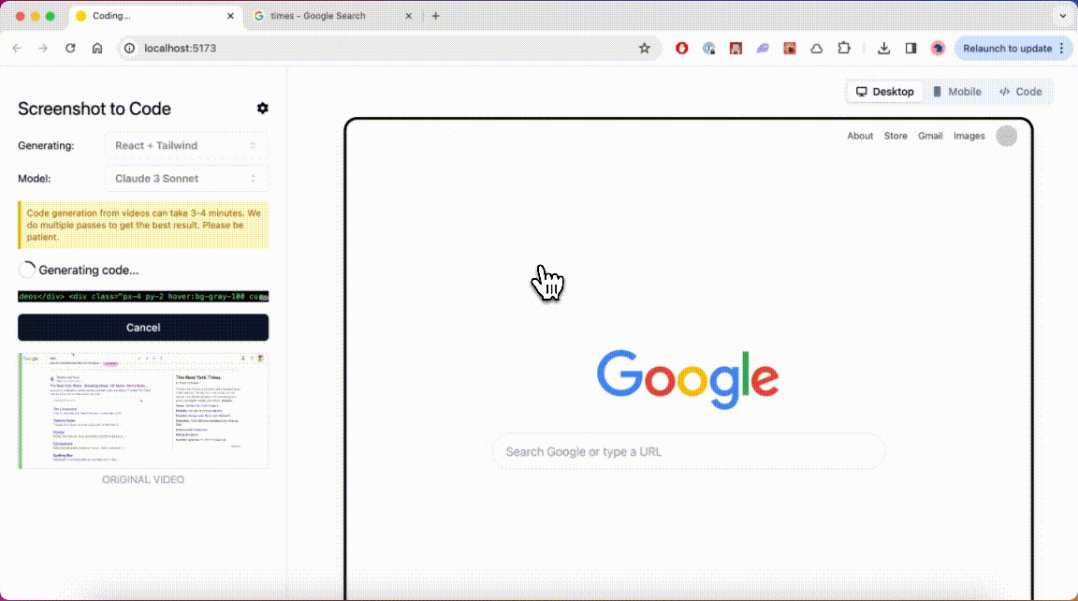 Screenshot to Code Screenshot to Code